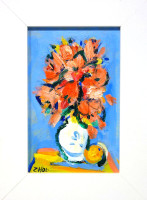 Zdeňka Holejšovská - Růžová kytice - originál 